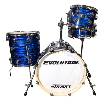 EVOLUTION | BATERÍA EVOLUTION TRAVEL FABRICADA EN MADERA DE ARCE COLOR STRATA BLUE.