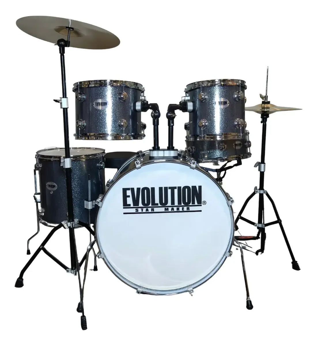 EVOLUTION | BATERÍA EVOLUTION STARMAKER FABRICADA EN MADERA DE ARCE COLOR AZUL.