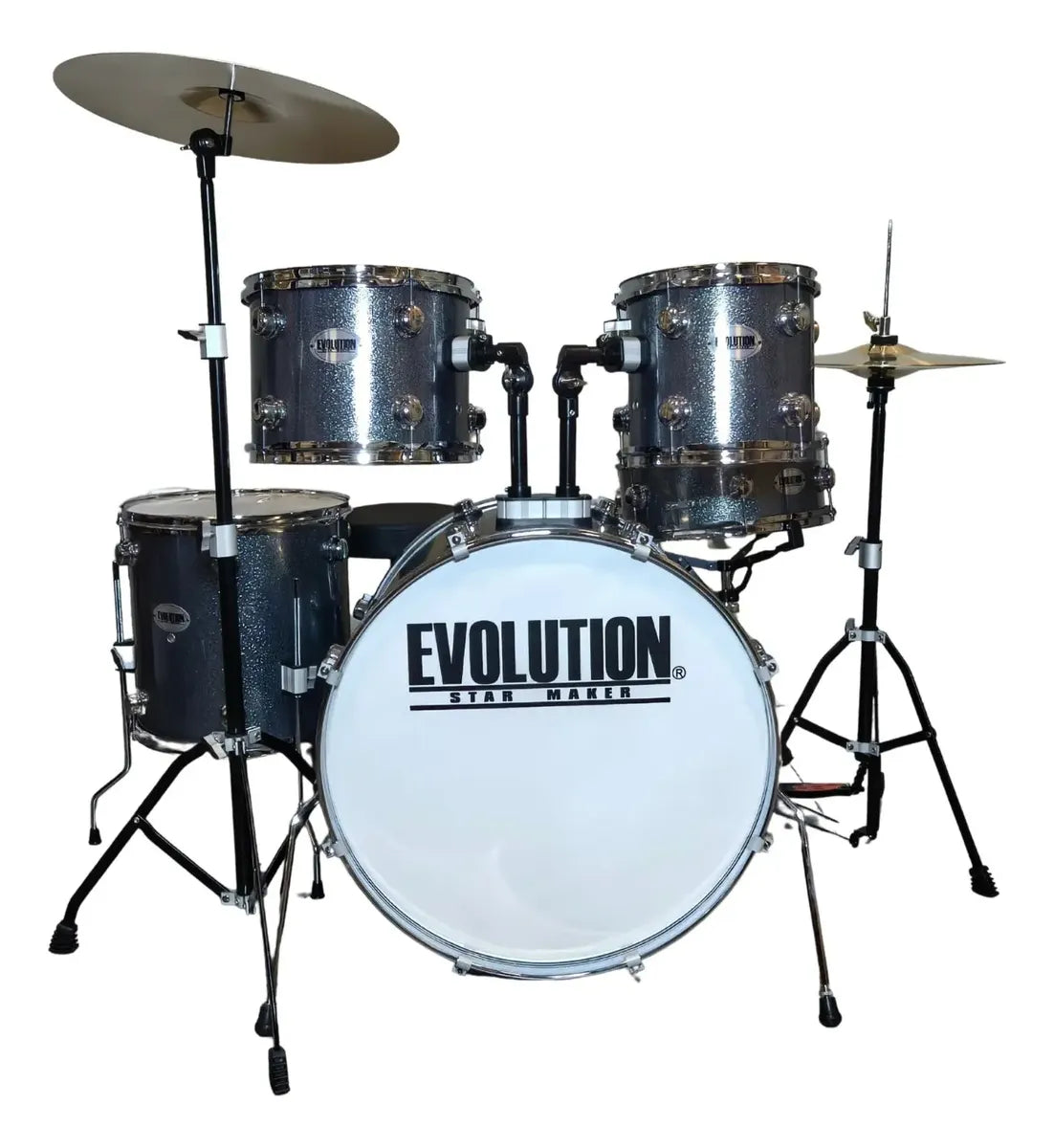 EVOLUTION | BATERÍA EVOLUTION STARMAKER FABRICADA EN MADERA DE ARCE COLOR AZUL.