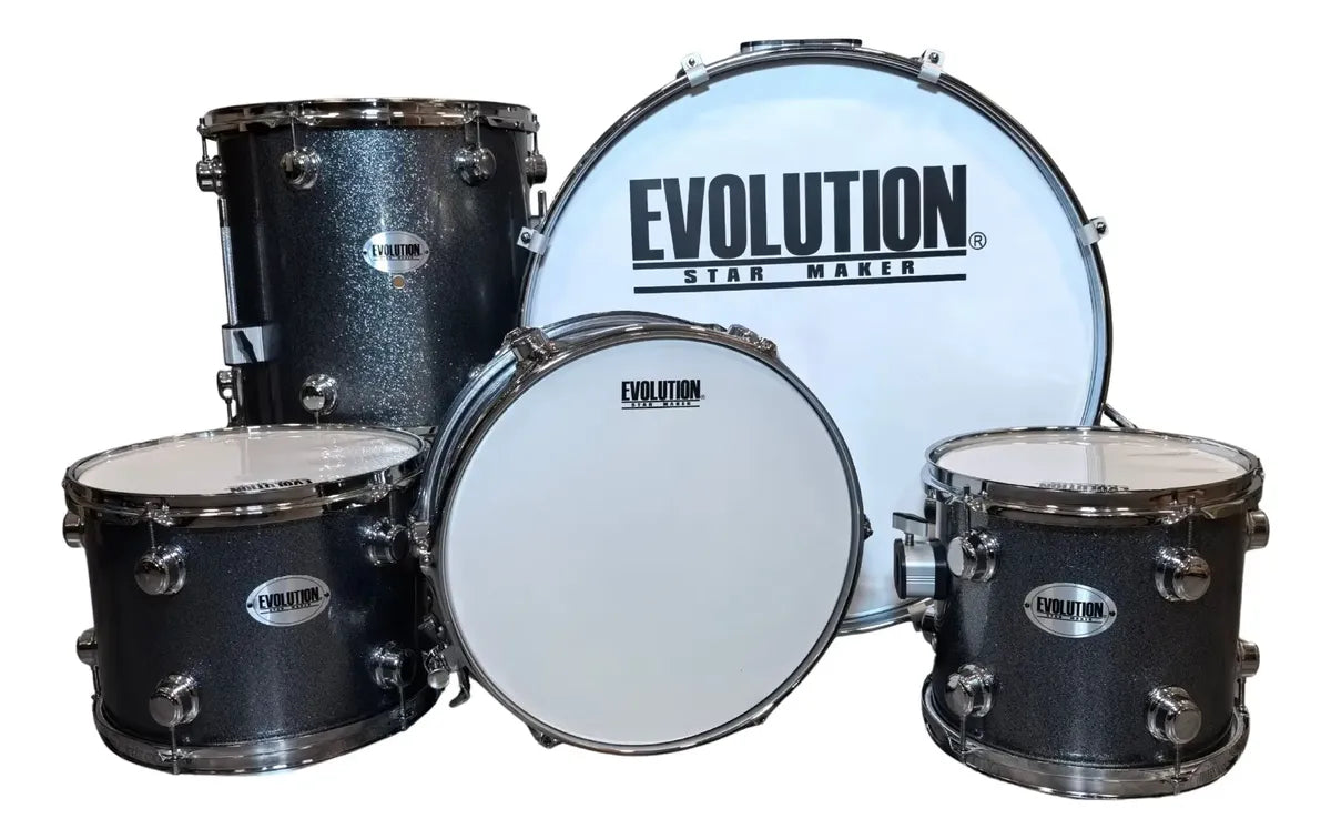 EVOLUTION | BATERÍA EVOLUTION STARMAKER FABRICADA EN MADERA DE ARCE COLOR AZUL.