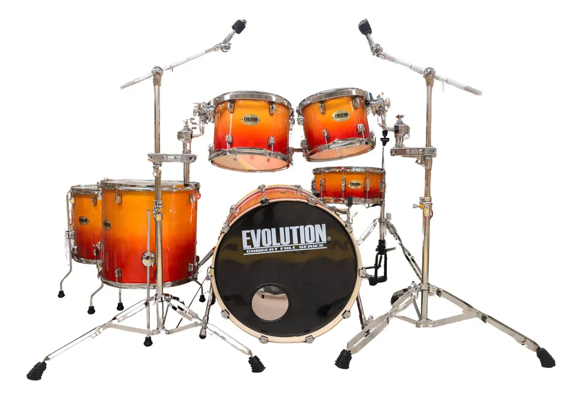 EVOLUTION | BATERÍA DE 6 PIEZAS, COLOR AMBAR SOMBREADA (SET DE 3 CAJAS)