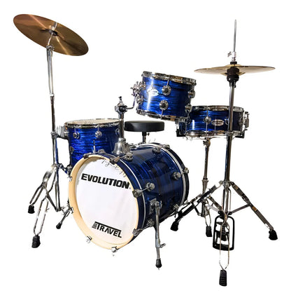 EVOLUTION | BATERÍA EVOLUTION TRAVEL FABRICADA EN MADERA DE ARCE COLOR STRATA BLUE.