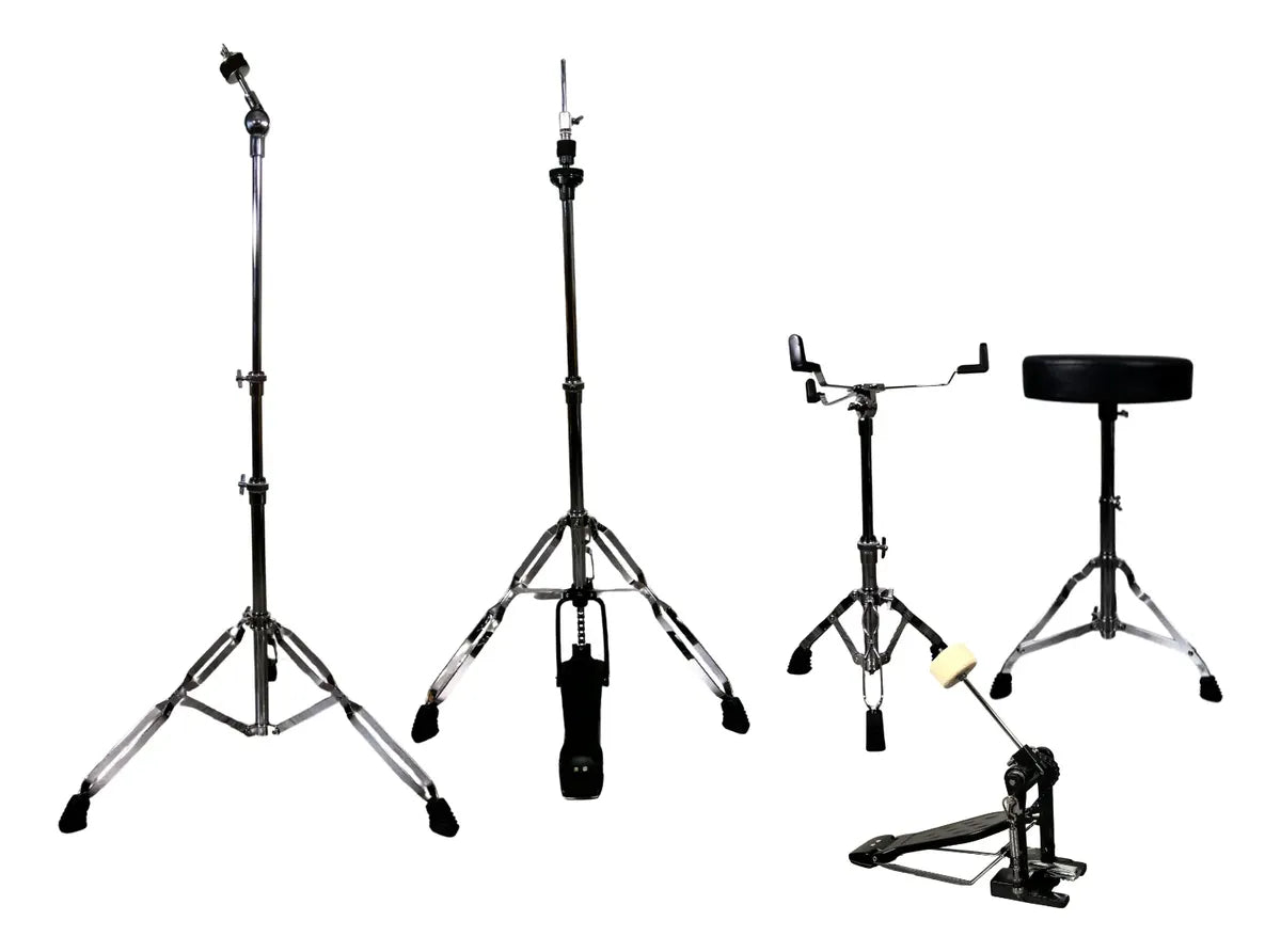 EVOLUTION | BATERIA NYTRO X FACTOR CON PLATILLOS, COLOR PLATA CON RAYAS
