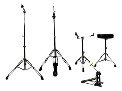 EVOLUTION | BATERIA NYTRO X FACTOR CON PLATILLOS, COLOR PLATA CON RAYAS