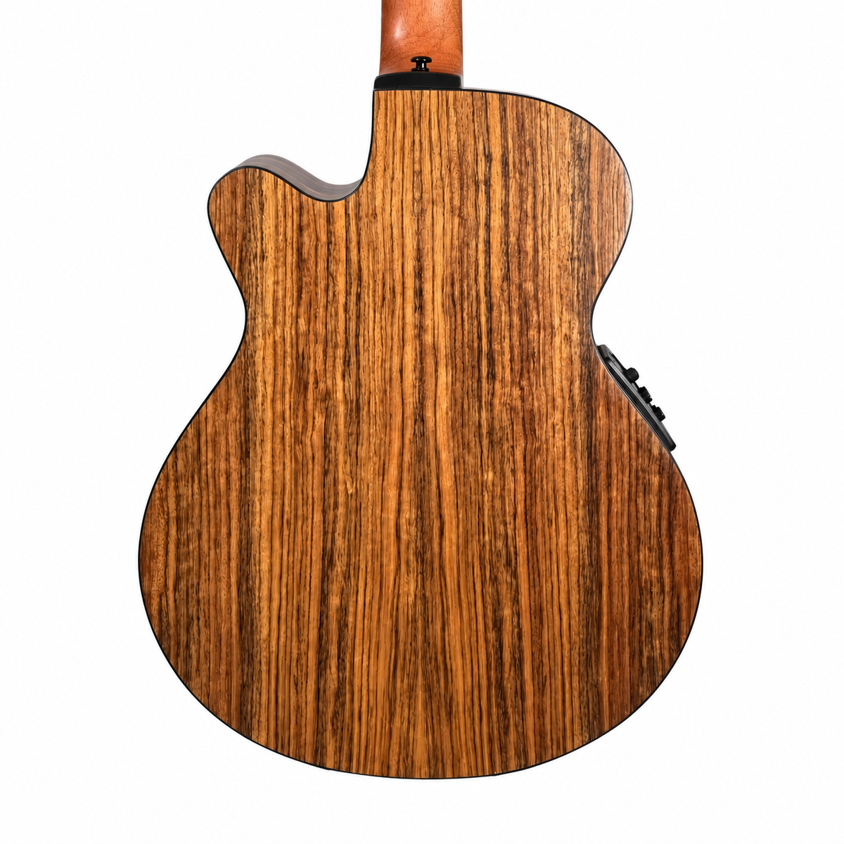 Musicartney bajo electroacústico MBA-4-KOA 4 cuerdas madera Koa con funda.