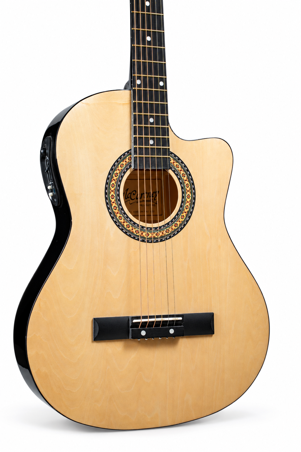 Musicartney guitarra electroacústica CG-851 slim cuerdas de metal color natural