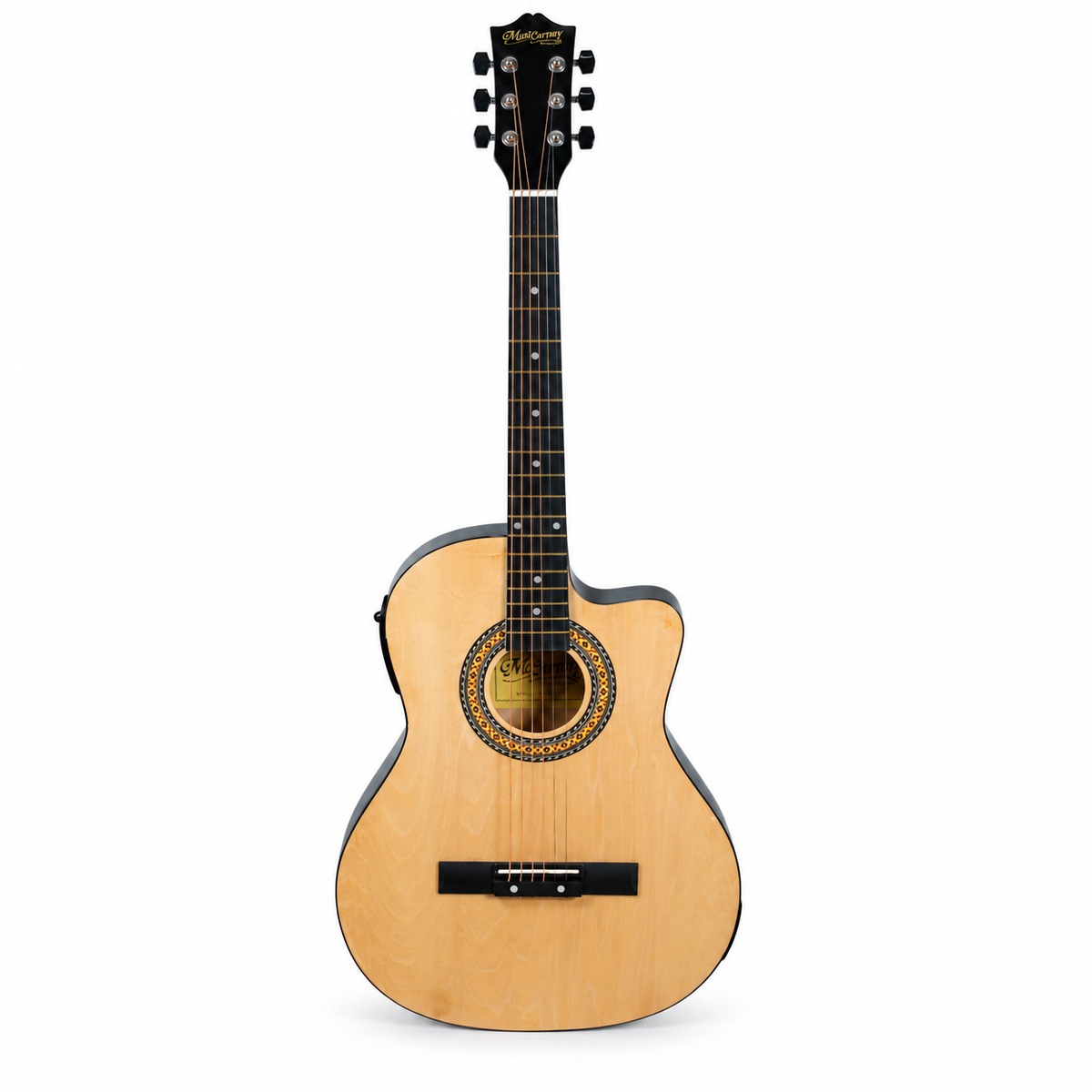 Musicartney guitarra electroacústica CG-851 slim cuerdas de metal color natural