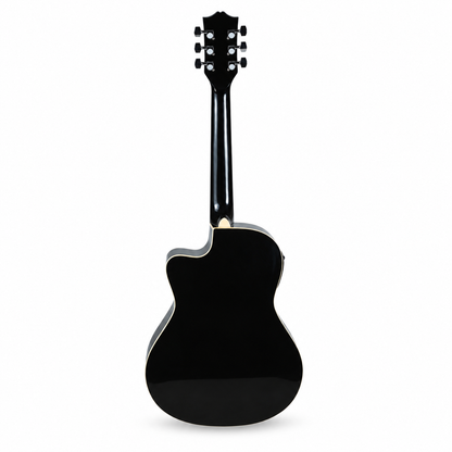 Musicartney guitarra electroacústica CG-851 slim cuerdas de metal color negro
