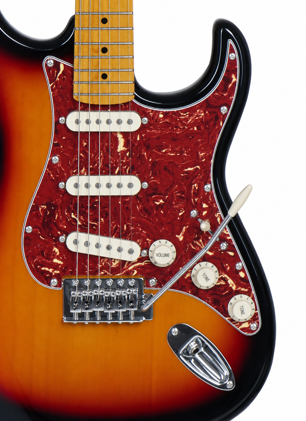 Tagima guitarra eléctrica TG-530 Sunburst con mica Tortoise