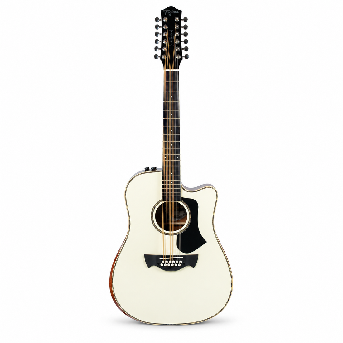 Tagima docerola electroacústica SIERREÑA-XII de 12 cuerdas color blanco