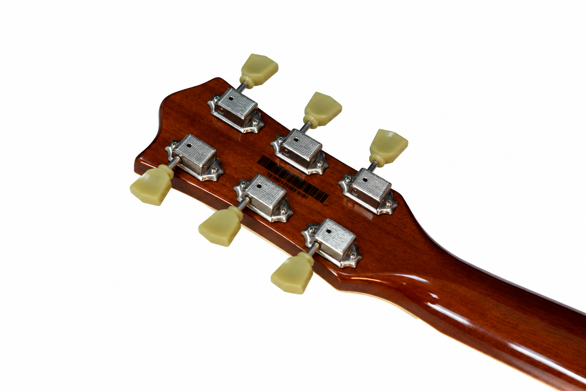 Tagima Guitarra eléctrica Mirach Flamed de 6 cuerdas Transparent Amber con estuche