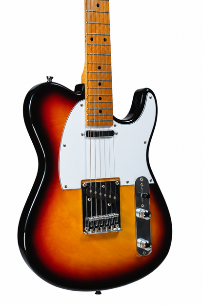 TAGIMA Guitarra eléctrica TW-55 de 6 cuerdas Sunburst con mica blanca