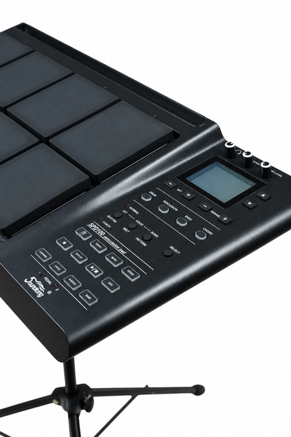 Soundking Pad de Percusión Electrónica SPD100 con Base, Funda y Pedales