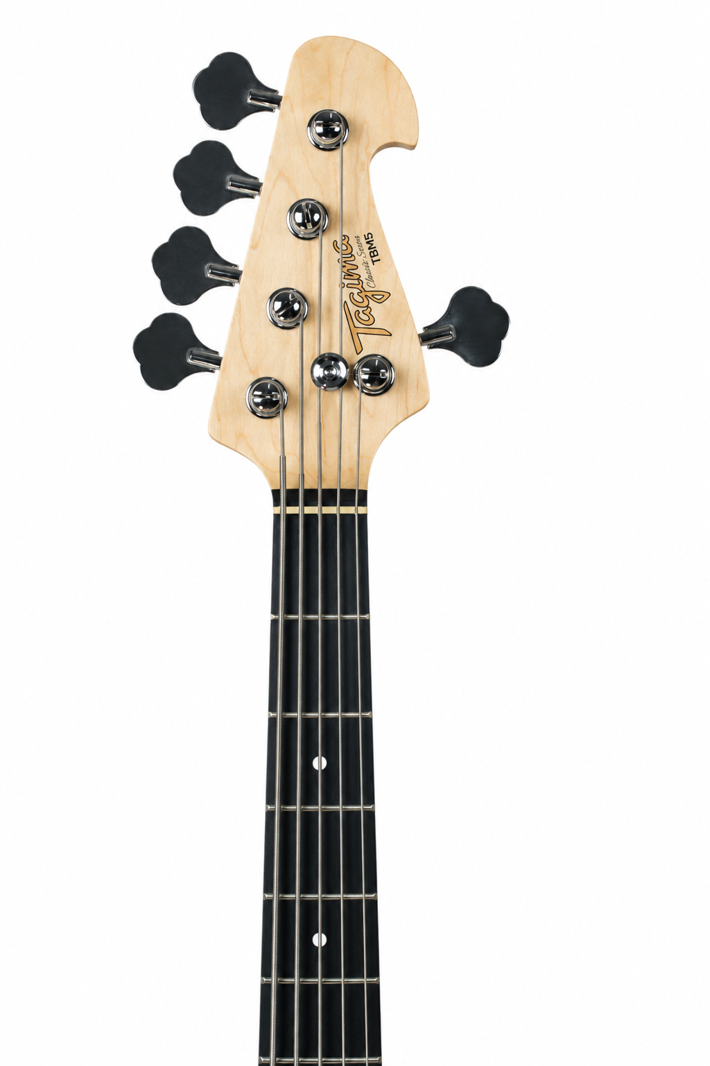 Tagima bajo eléctrico activo TBM 5 de 5 cuerdas sunburst con mica blanca.