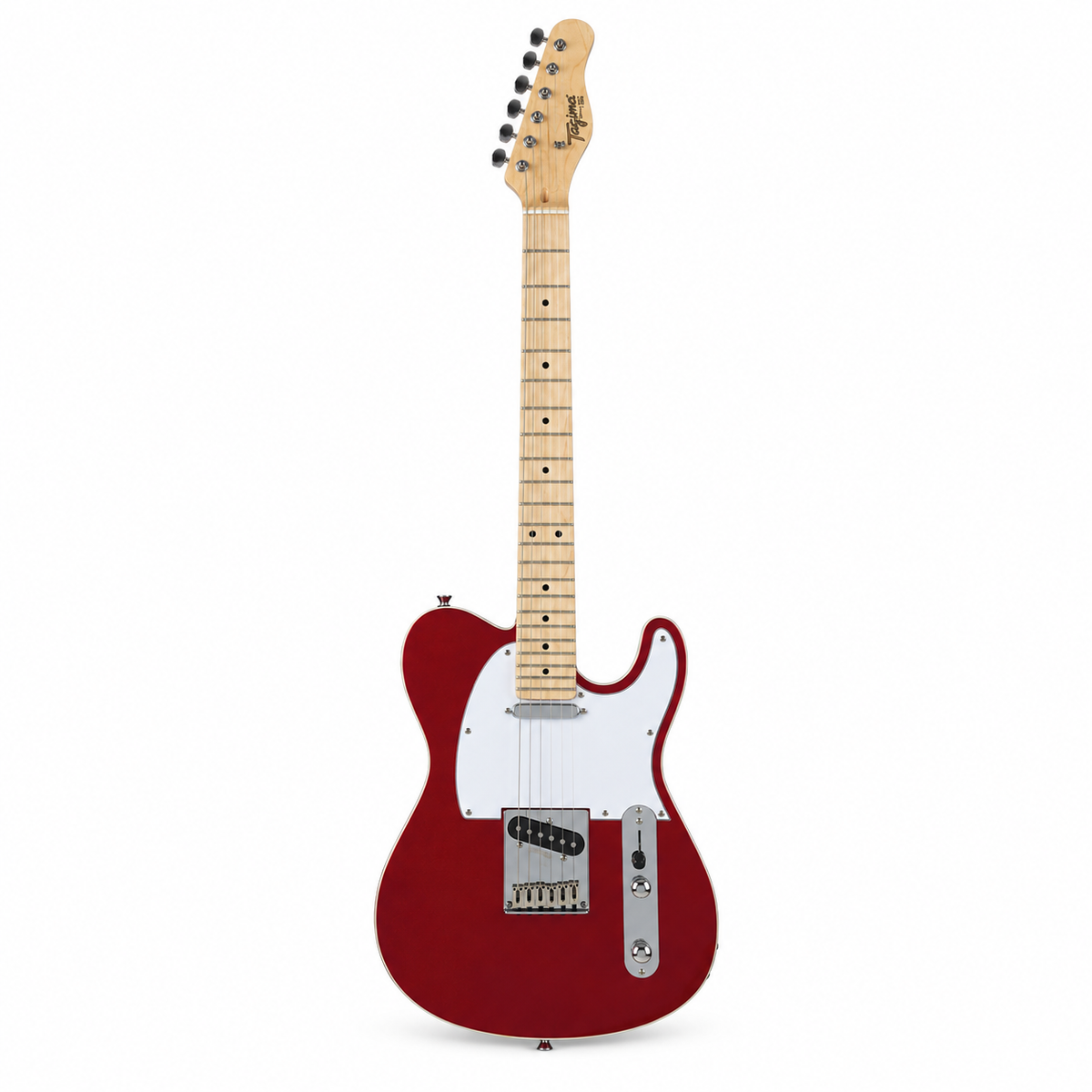 Tagima guitarra eléctrica T 550 CA de 6 cuerdas Roja con mica blanca