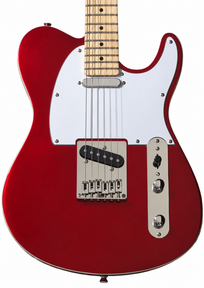 Tagima guitarra eléctrica T 550 CA de 6 cuerdas Roja con mica blanca