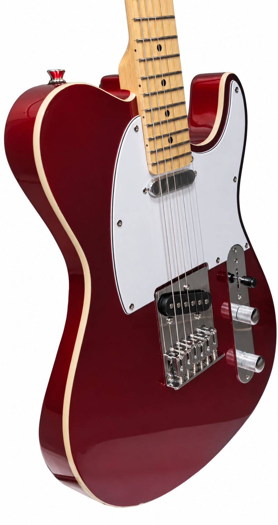 Tagima guitarra eléctrica T 550 CA de 6 cuerdas Roja con mica blanca