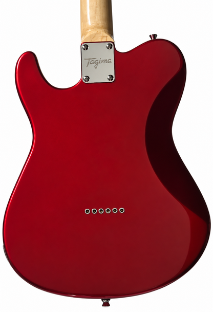 Tagima guitarra eléctrica T 550 CA de 6 cuerdas Roja con mica blanca