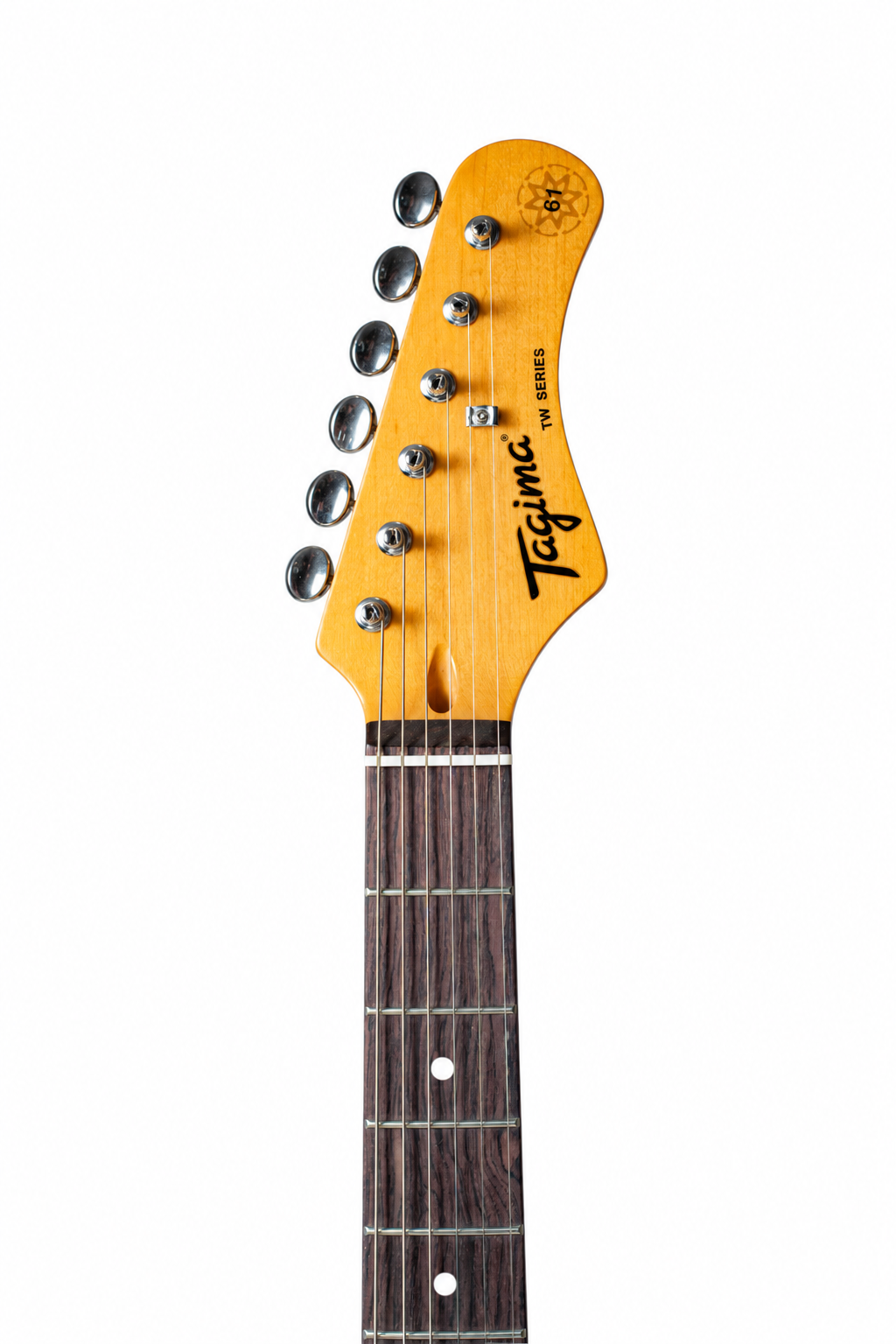 Tagima guitarra eléctrica TW-61 Rojo Fiesta con mica tortoise y pastillas P-90