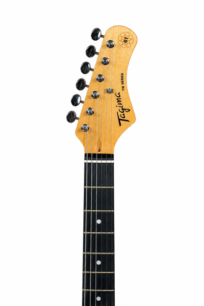 Tagima guitarra eléctrica TW-61 Negra con mica tortoise y pastillas P-90