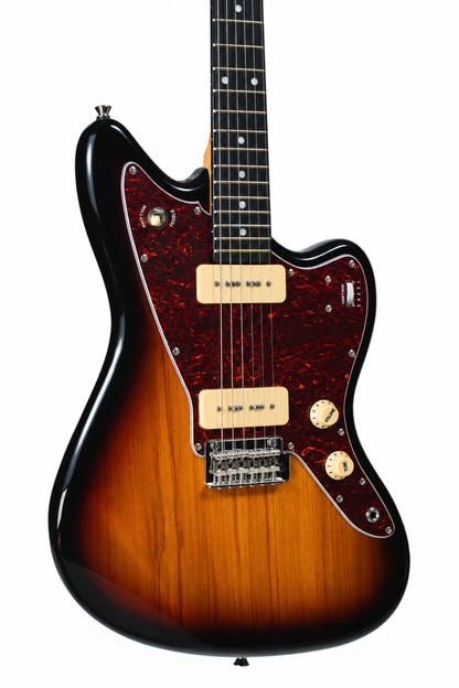 Tagima guitarra eléctrica TW-61 Sunburst con mica tortoise y pastillas P-90