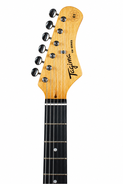 Tagima guitarra eléctrica TW-61 Sunburst con mica tortoise y pastillas P-90