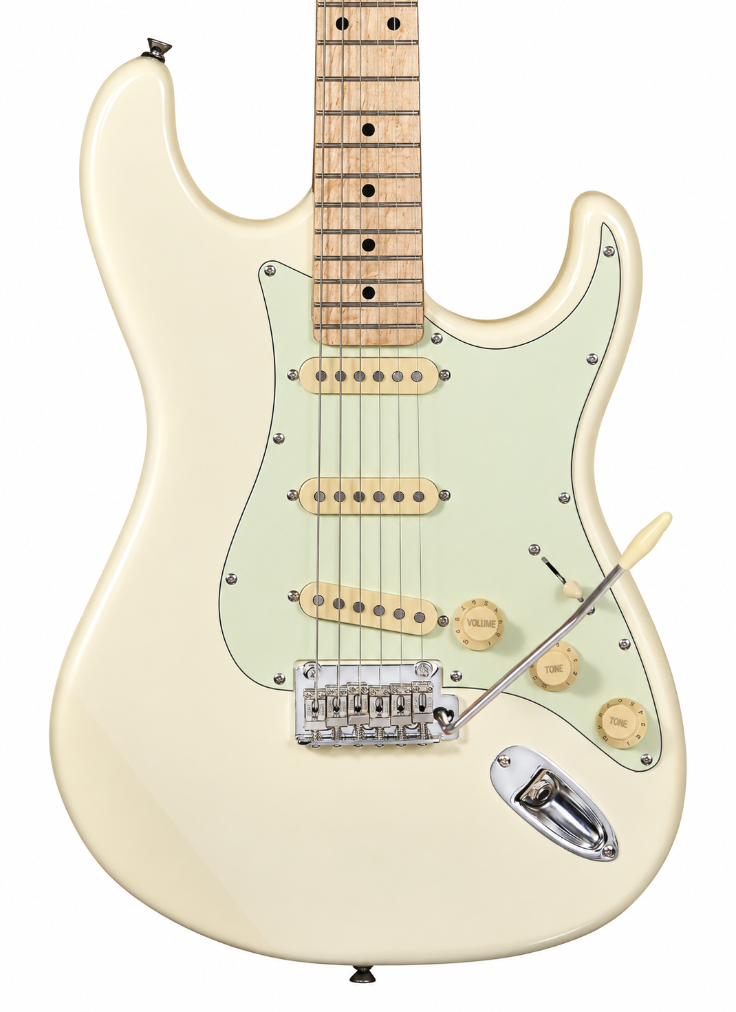 Tagima Guitarra eléctrica T635 color Olympic White con mica blanca