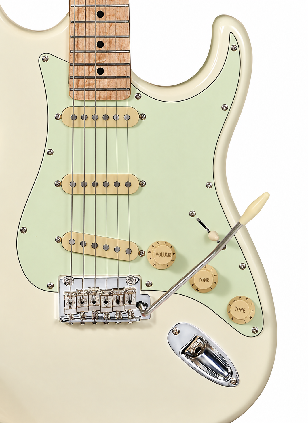 Tagima Guitarra eléctrica T635 color Olympic White con mica blanca