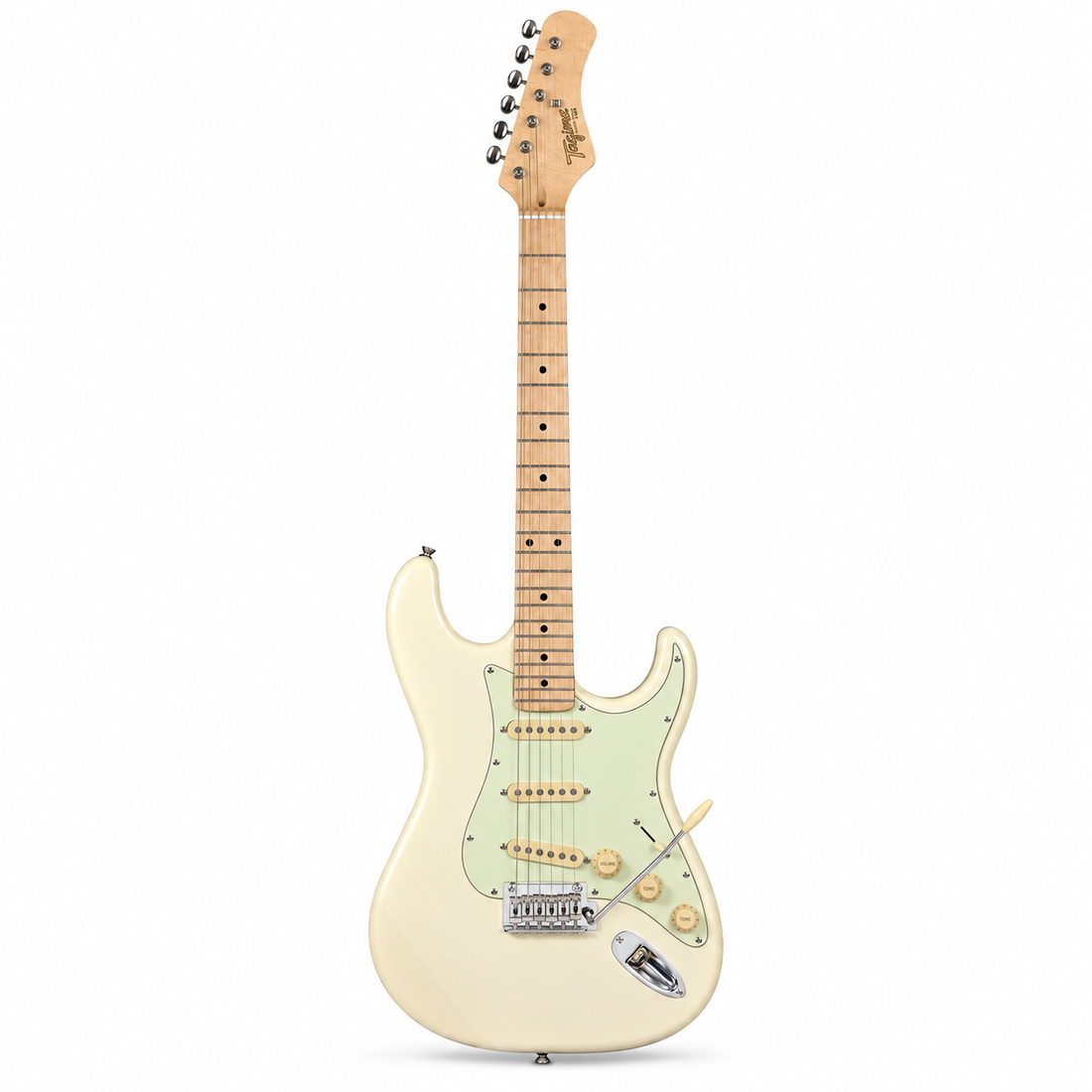 Tagima Guitarra eléctrica T635 color Olympic White con mica blanca