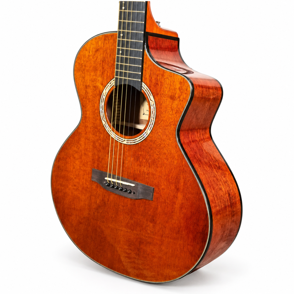 Musicartney guitarra acústica QA71 de caoba acabado natural gloss