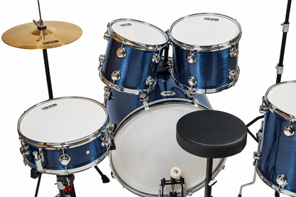 Evolution batería acústica Starmaker 5 piezas hardware y platillos color azul metálico