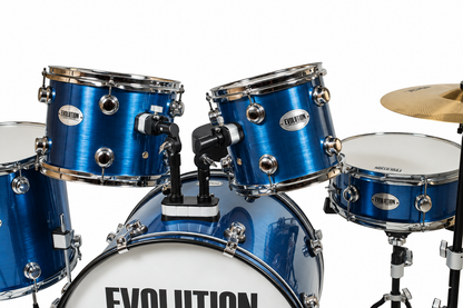 Evolution batería acústica Starmaker 5 piezas hardware y platillos color azul metálico