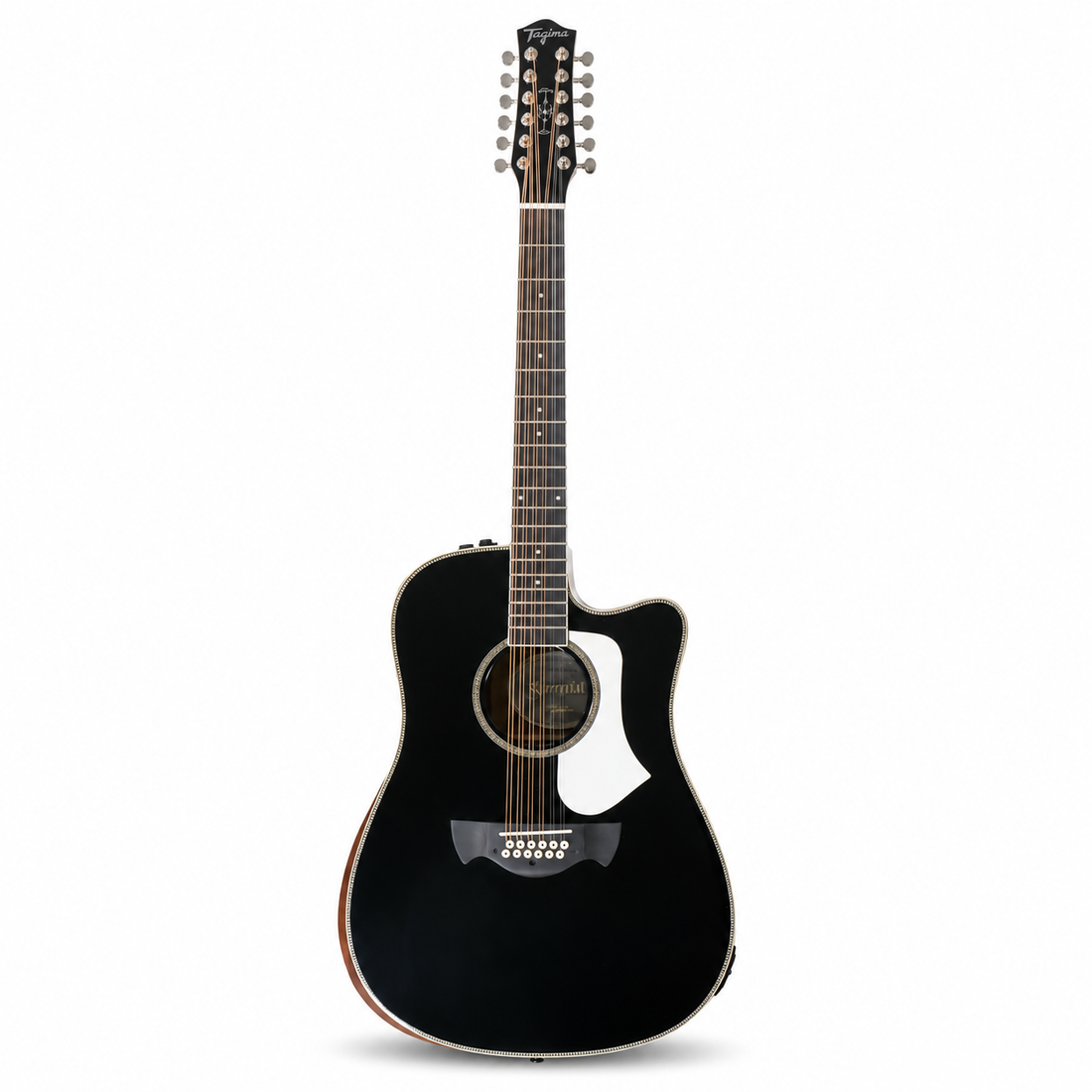 TAGIMA | GUITARRA ELECTROACÚSTICA DE 12 CUERDAS COLOR NEGRO. SIERREÑA