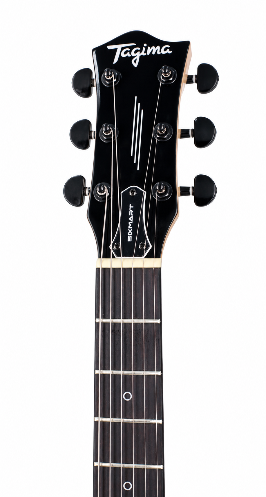 Tagima Guitarra eléctrica Sixmart SC de 6 cuerdas con efectos integrados Metal Chameleon Blue