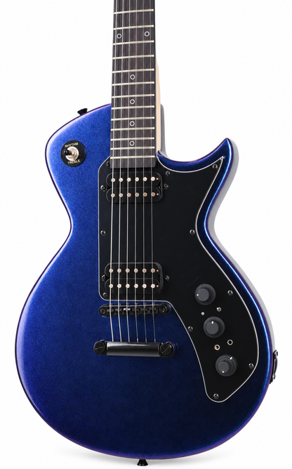 Tagima Guitarra eléctrica Sixmart SC de 6 cuerdas con efectos integrados Metal Chameleon Blue