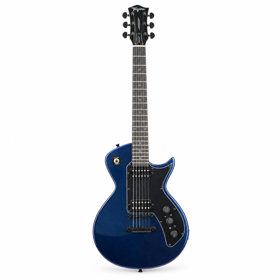 Tagima Guitarra eléctrica Sixmart SC de 6 cuerdas con efectos integrados Metal Chameleon Blue