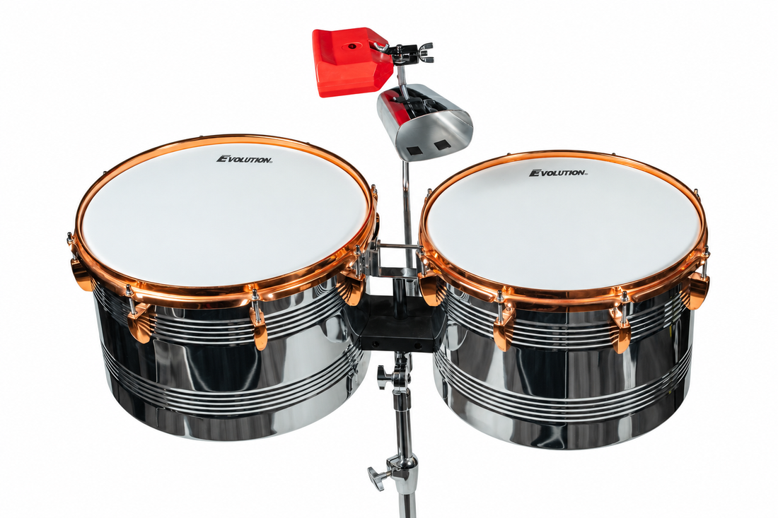Evolution Timbales para banda 14 y 15 con atril y redoba