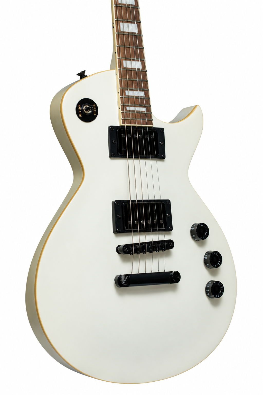 Tagima Guitarra eléctrica tipo LP Almach de 6 cuerdas Blanco Mate