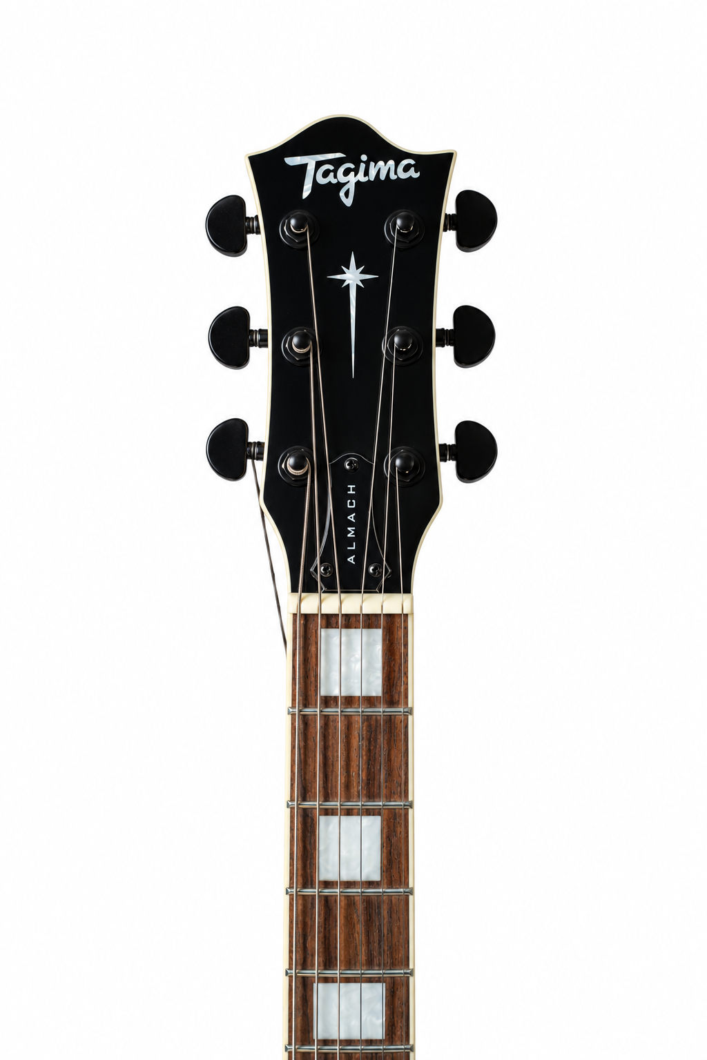 Tagima Guitarra eléctrica tipo LP Almach de 6 cuerdas Blanco Mate