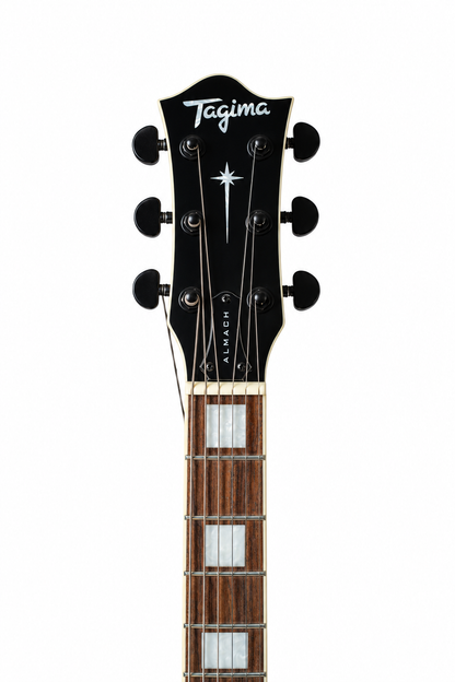 Tagima Guitarra eléctrica tipo LP Almach de 6 cuerdas Blanco Mate