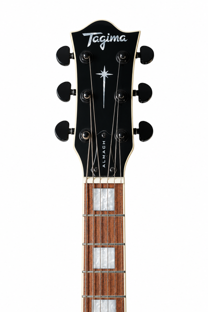 Tagima | Guitarra eléctrica tipo LP Almach de 6 cuerdas – Negro Mate