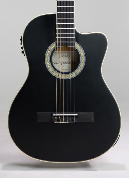 TAGIMA | GUITARRA ELECTROACÚSTICA SLIM NYLON SERIE LATAM, COLOR NEGRO CARTAGENA