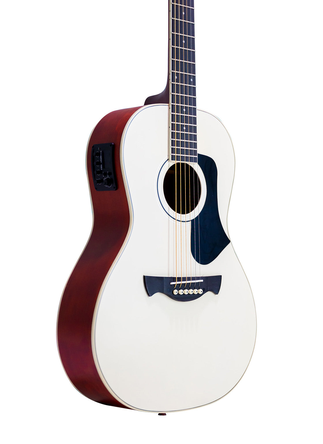 TAGIMA | GUITARRA ELECTROACÚSTICA SERIE LATAM, COLOR OLYMPIC WHITE SATIN NAZCA