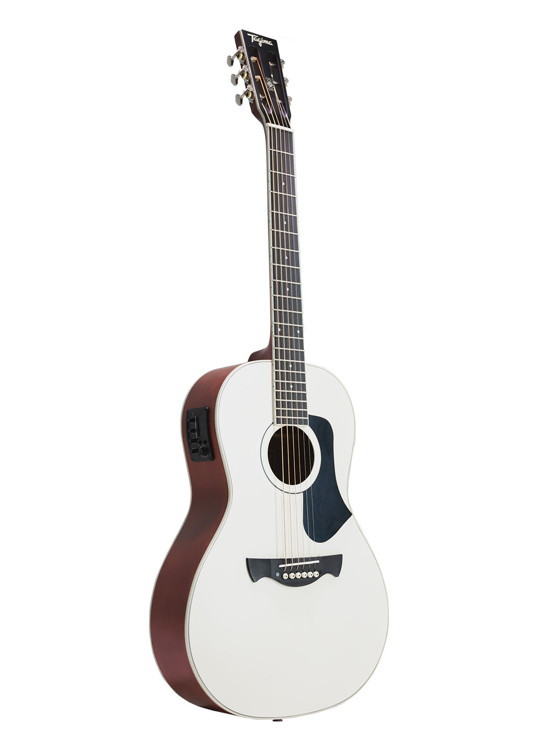 TAGIMA | GUITARRA ELECTROACÚSTICA SERIE LATAM, COLOR OLYMPIC WHITE SATIN NAZCA