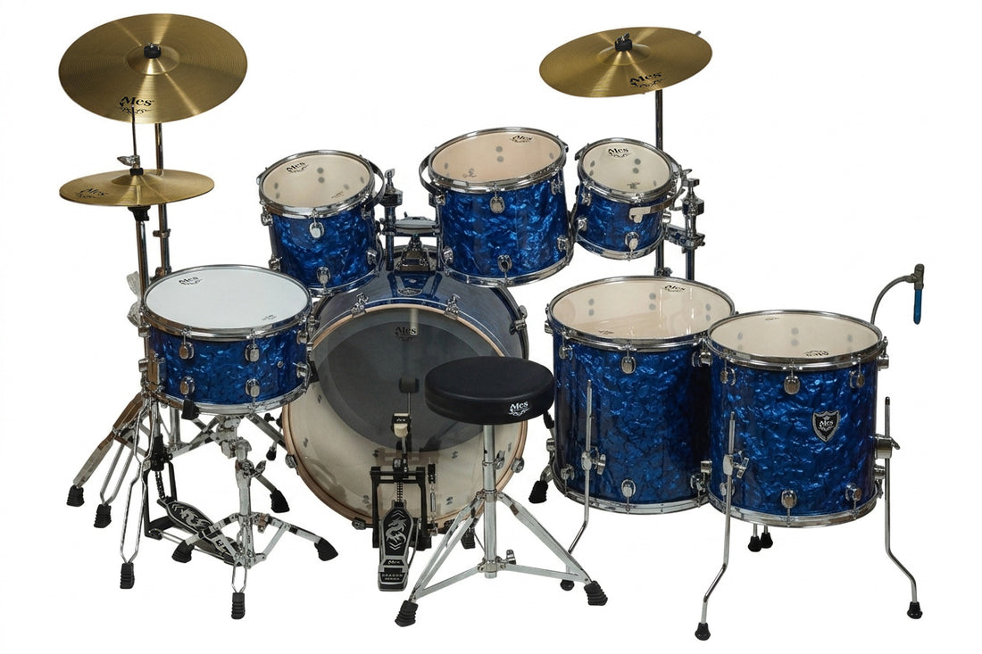 MES | BATERÍA MES 7 PZAS. COLOR AZUL STRATO, MEDIDAS 8