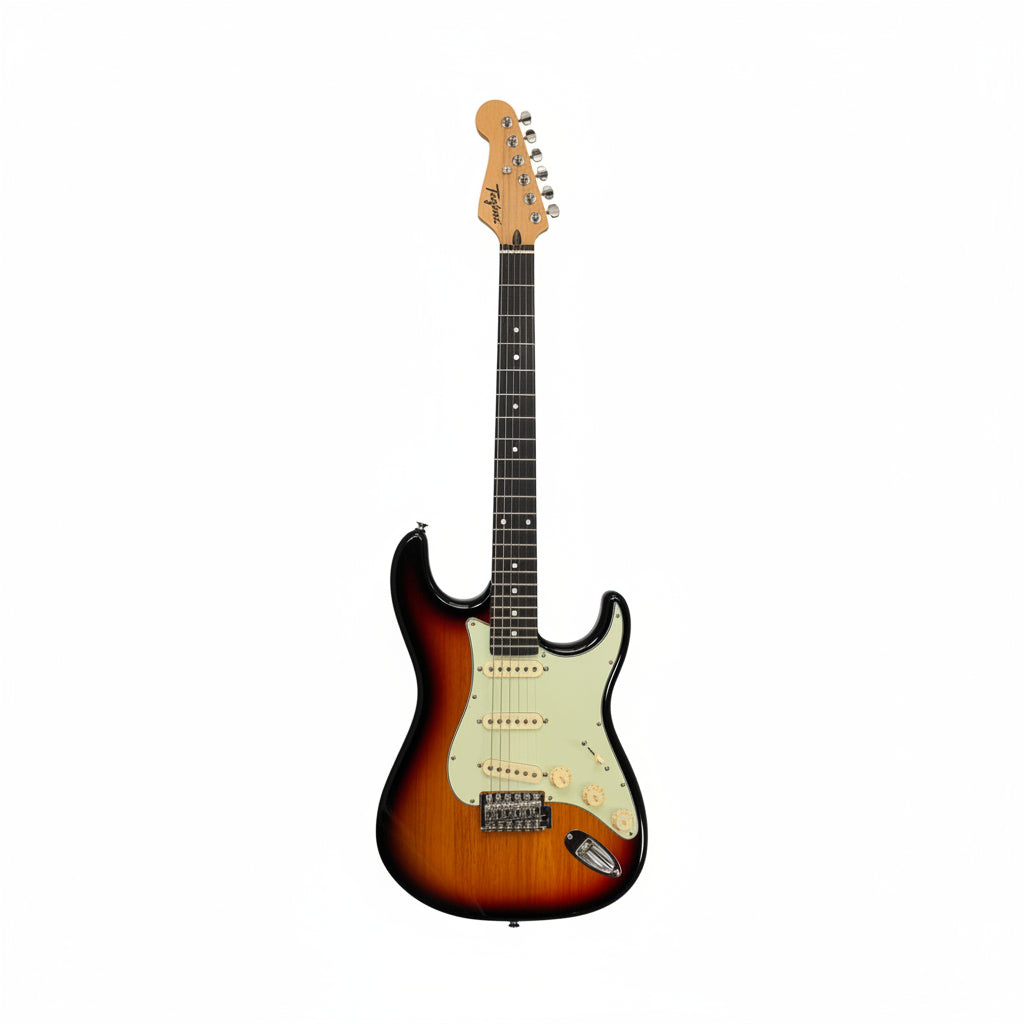 TAGIMA | GUITARRA ELECTRICA ZURDA,  COLOR ROJO CON MICA BALNCO