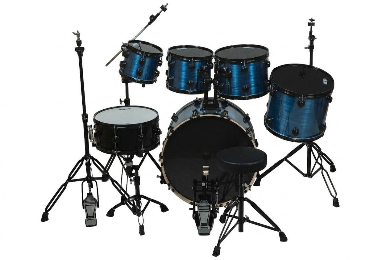EVOLUTION | BATERÍA PANTERA 6 PIEZAS COLOR AZUL ARO NEGRO