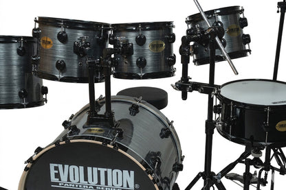 EVOLUTION | BATERÍA PANTERA 6 PZAS COLOR GRIS RAYADO