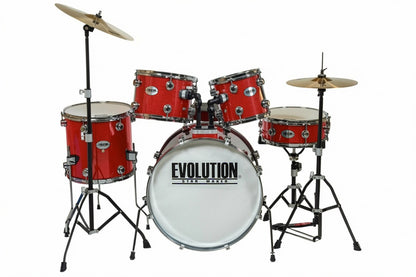 EVOLUTION | BATERIA STARMAKER HERRAJE CROMO 5 PZAS COLOR ROJO