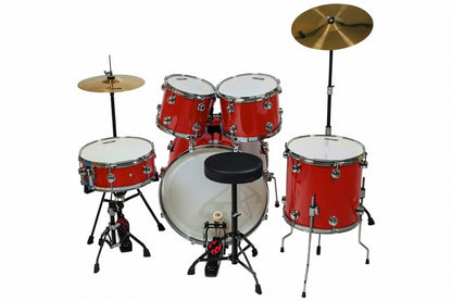 EVOLUTION | BATERIA STARMAKER HERRAJE CROMO 5 PZAS COLOR ROJO